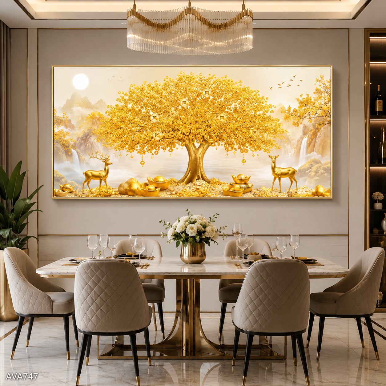 Tranh Kim Tiền Tài Lộc - AVA747