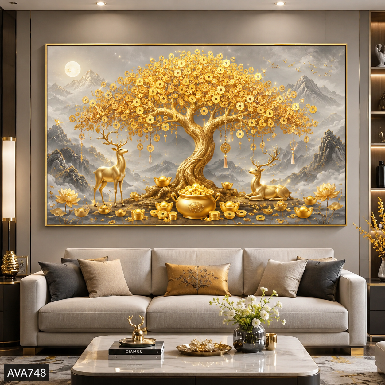 Tranh Kim Tiền Thịnh Vượng - AVA748