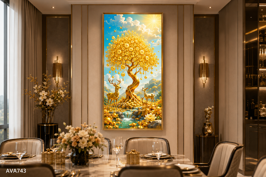 Tranh Kim Tiền Tứ Quý - AVA743
