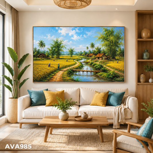 Tranh Làng Quê Yên Ả - AVA985
