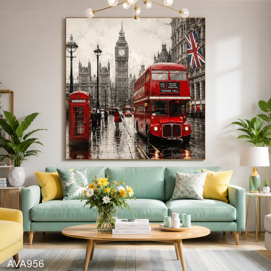 Tranh London Chiều Mưa - AVA956