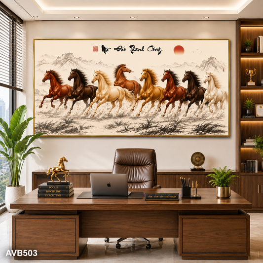 Tranh Mã Đáo Vinh Quang - AVA503