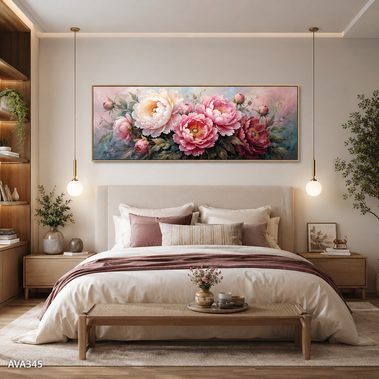 Tranh Hoa Mẫu Đơn - AVA345