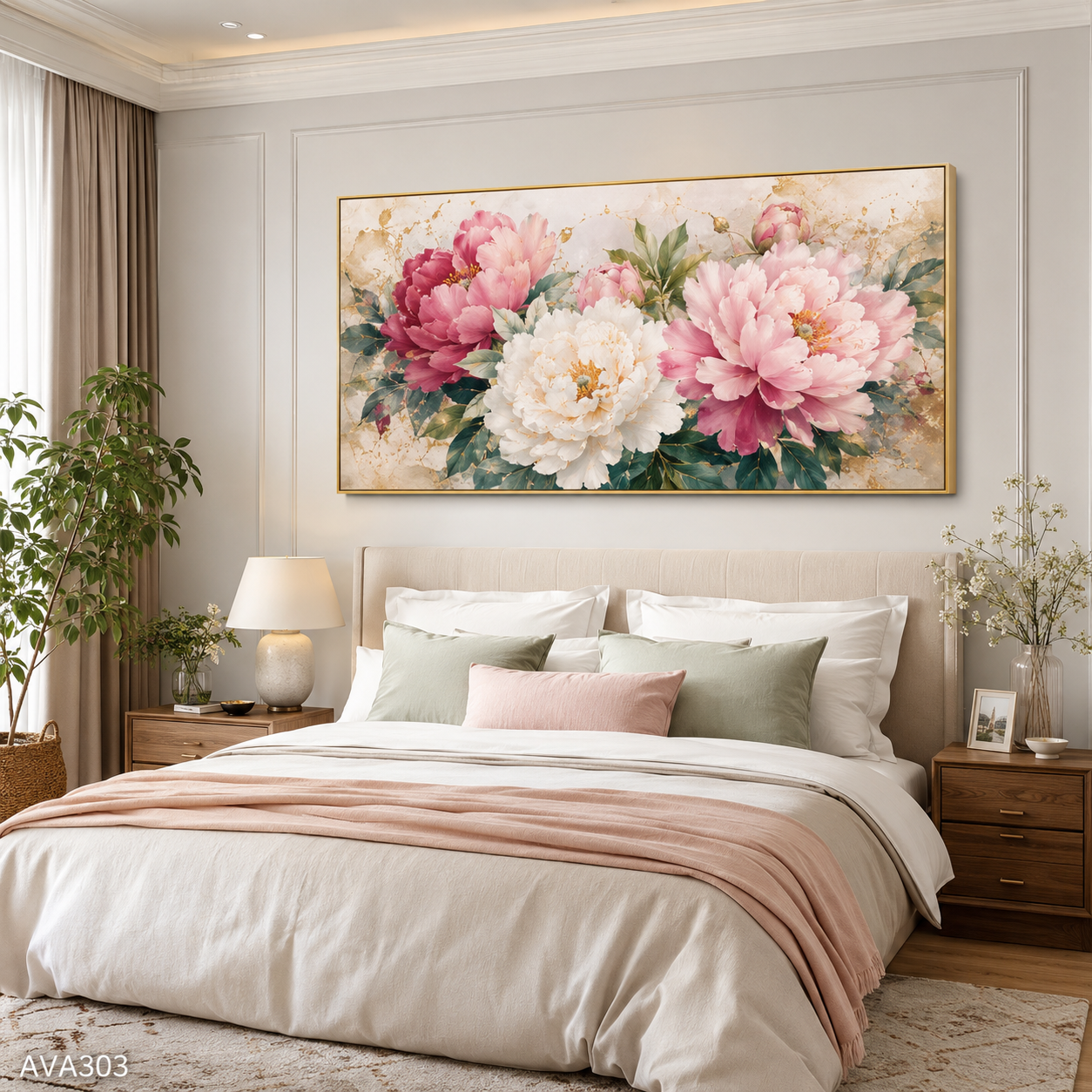 Tranh Mẫu Đơn Nở - AVA303