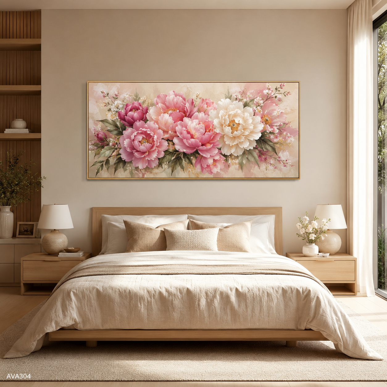 Tranh Mẫu Đơn Rực Rỡ - AVA304