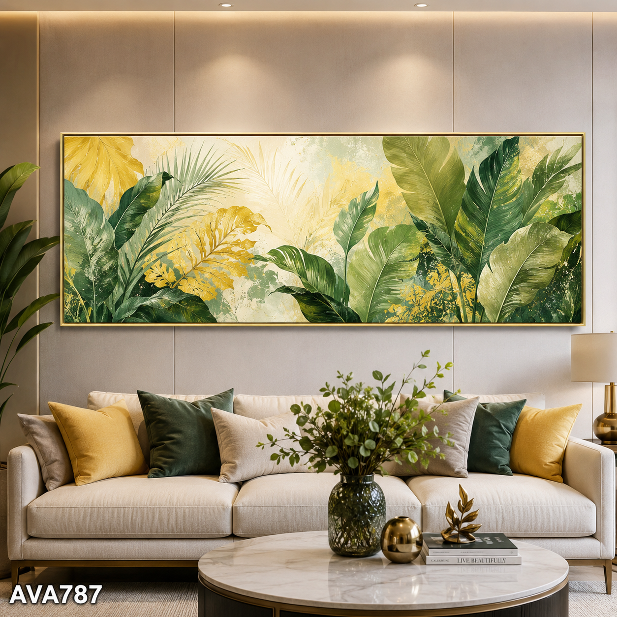 Tranh Màu Lá Nhiệt Đới - AVA787