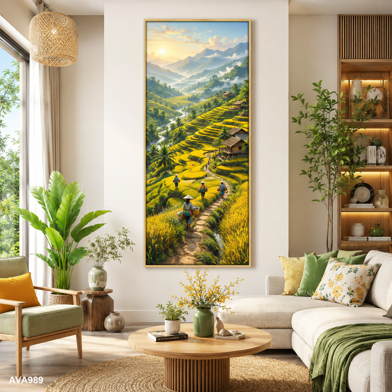 Tranh Mùa Gặt Tây Bắc - AVA989