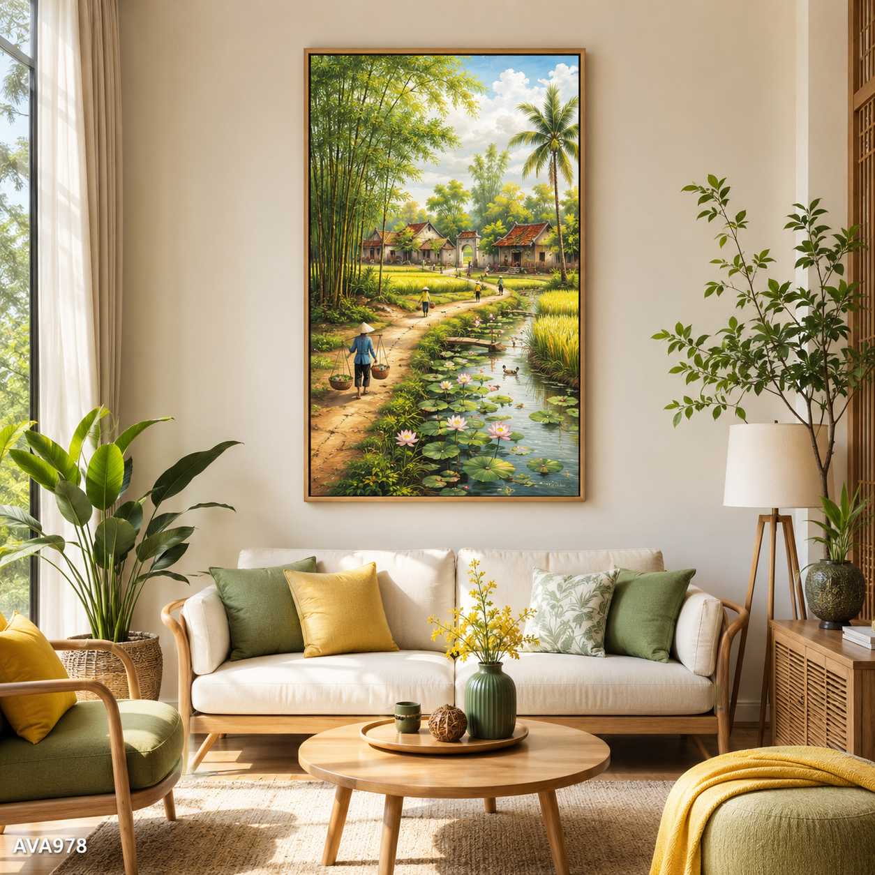 Tranh Nắng Chiều Quê - AVA978