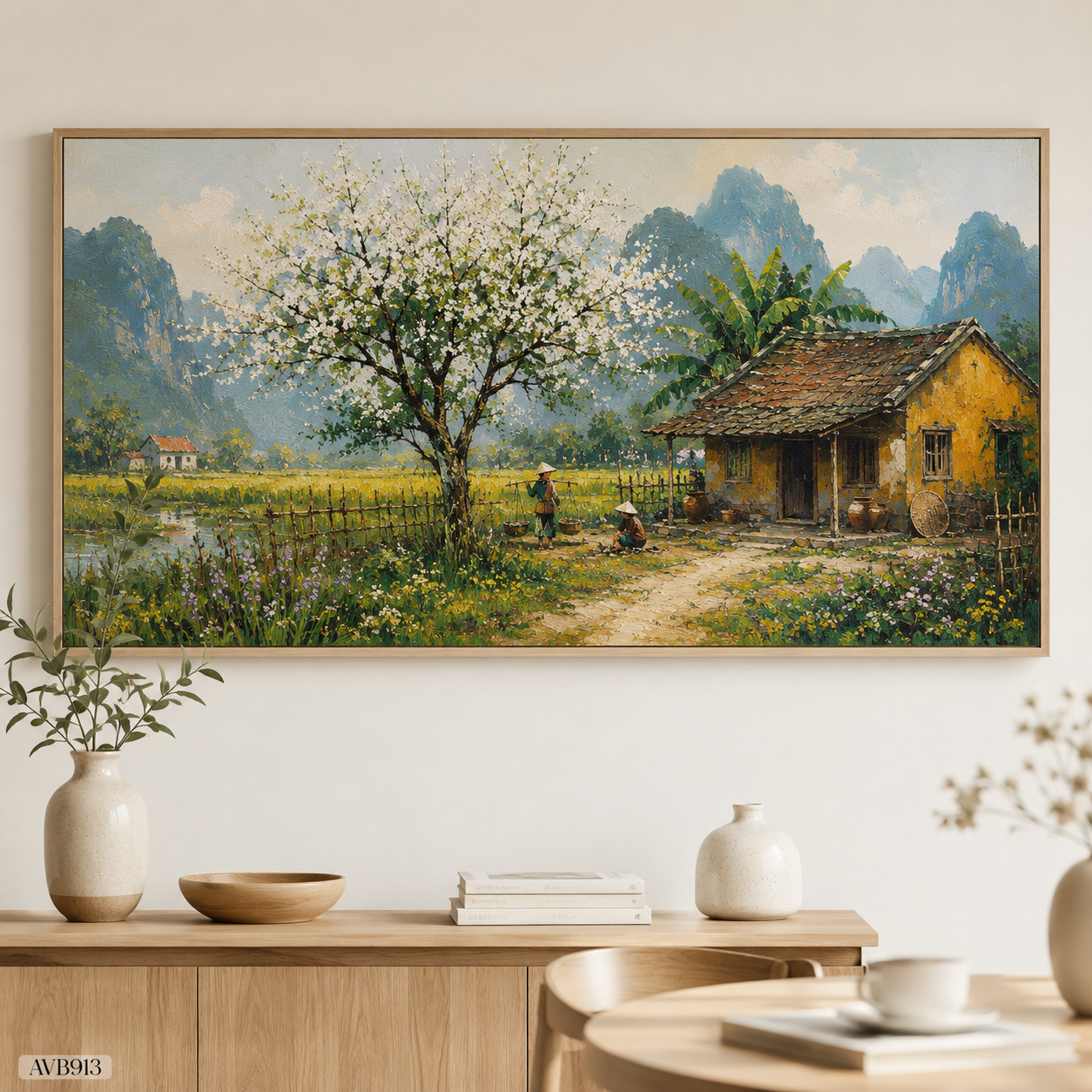 Tranh Nắng Quê Sớm - AVB913