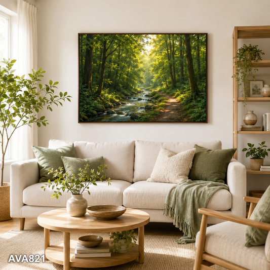 Tranh Nắng Vàng Trong Rừng - AVA821