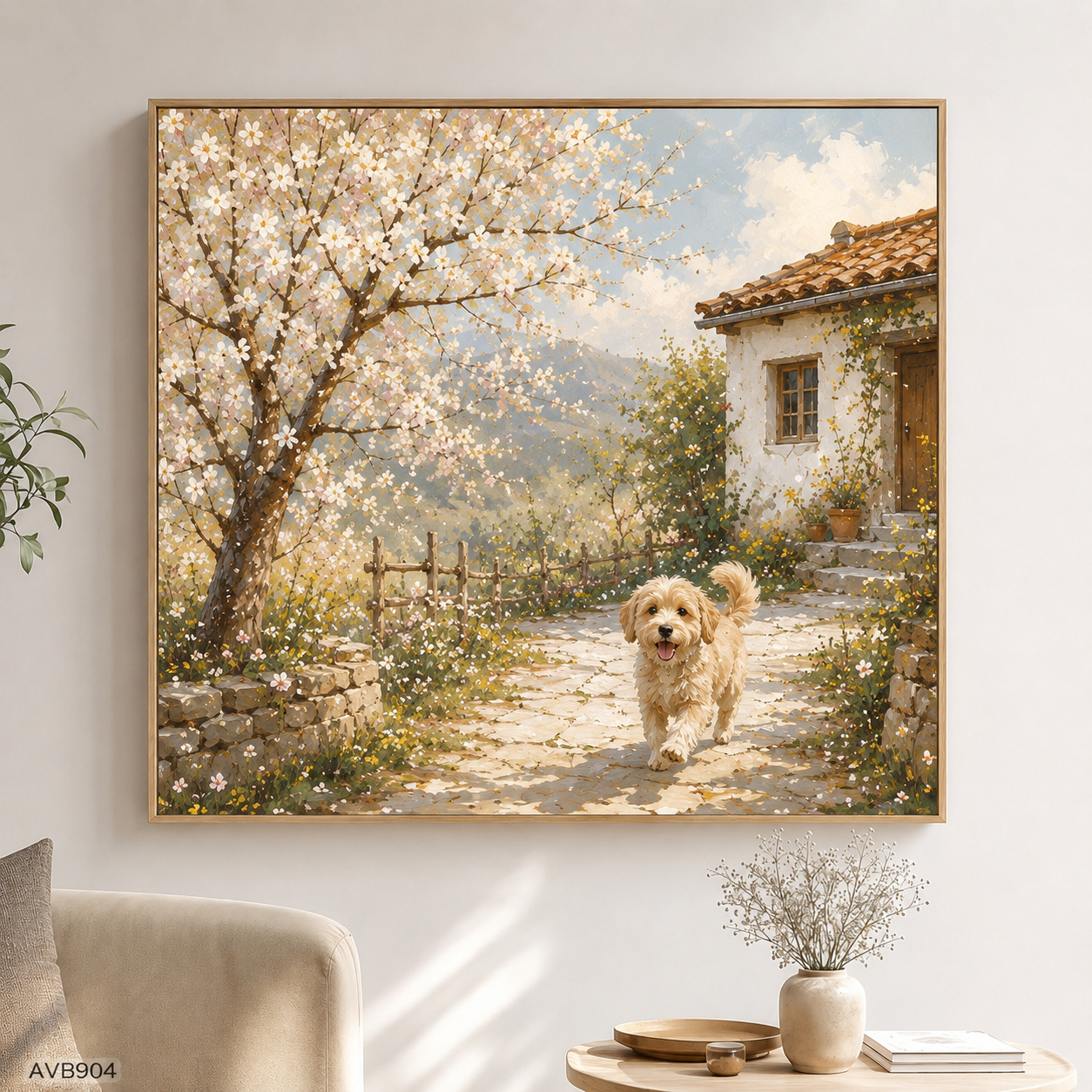 Tranh Nhà Làng Quê - AVB904