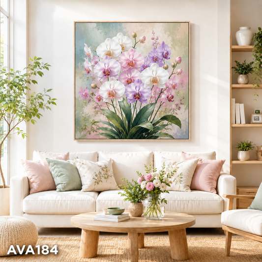 Tranh Nhành Hoa Lan Đua Sắc - AVA184