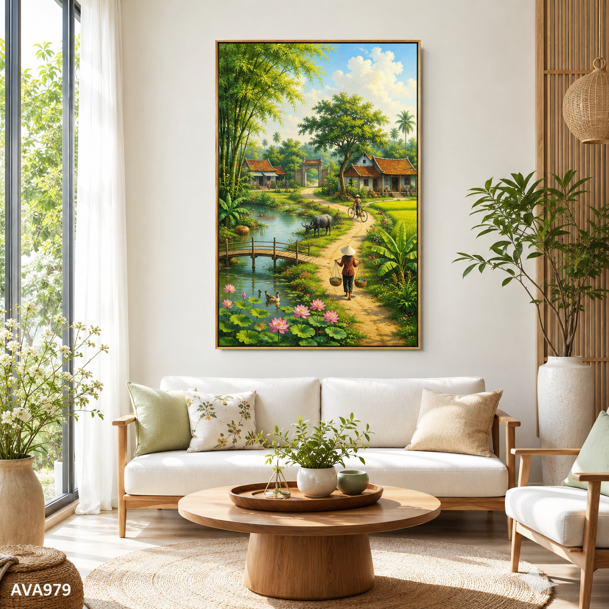 Tranh Nhịp Sống Thôn Quê - AVA979