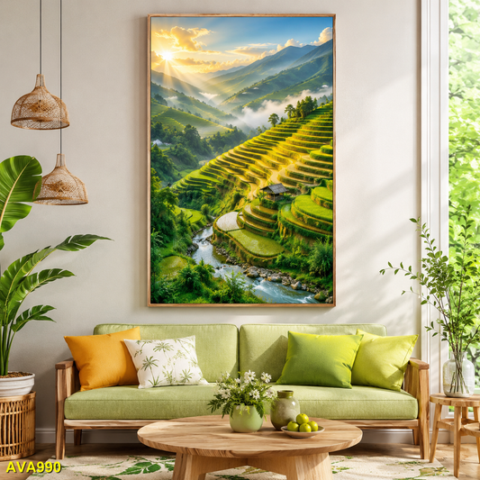 Tranh Ruộng Bậc Thang Vàng - AVA990