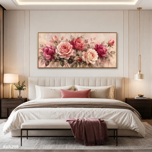 Tranh Sắc Hồng Dịu Dàng - AVA298