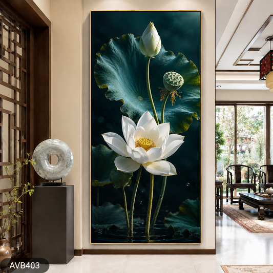 Tranh Sen Bình Yên - AVB403