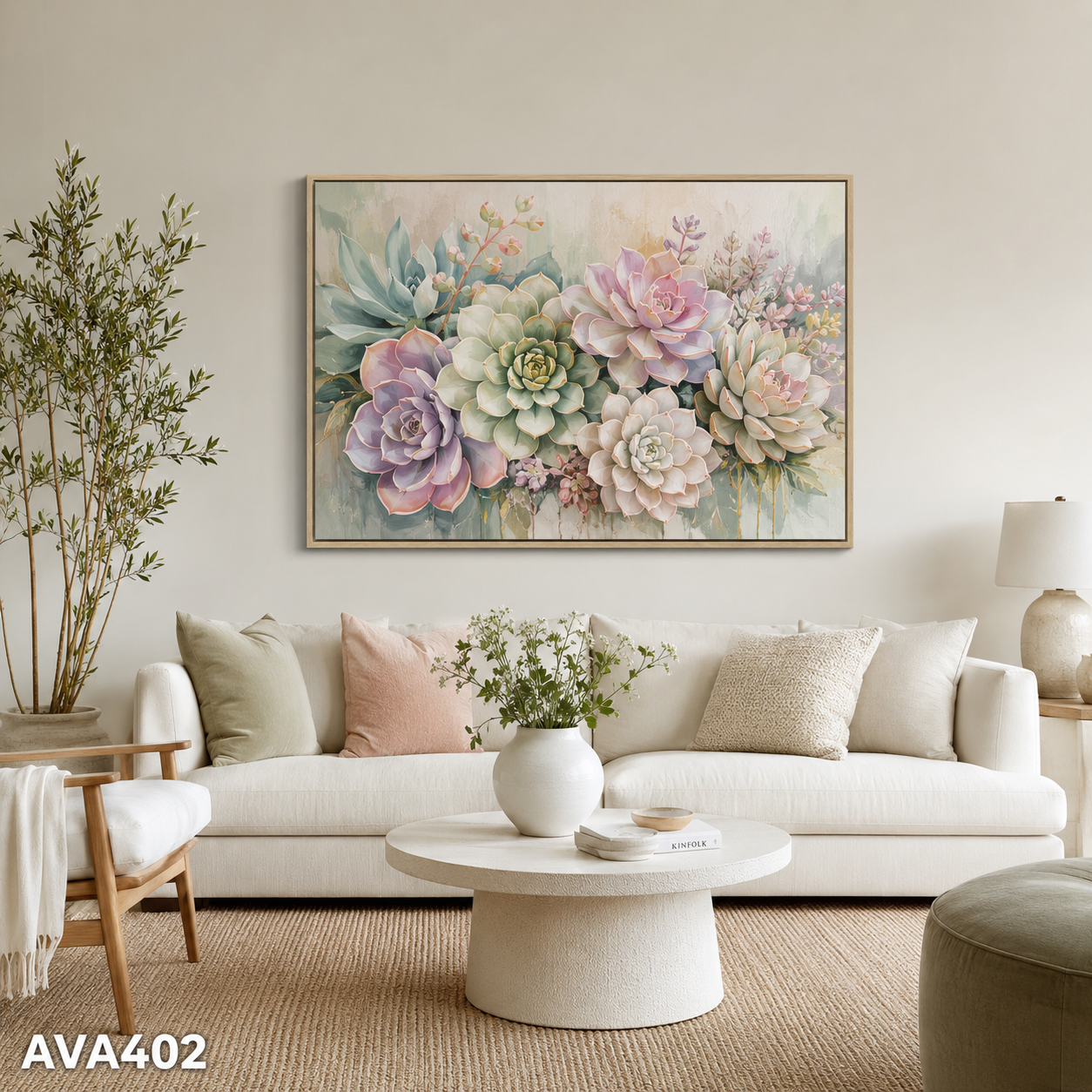 Tranh Sen Đá - AVA402