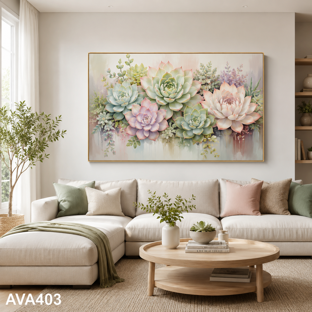 Tranh Sen Đá - AVA403
