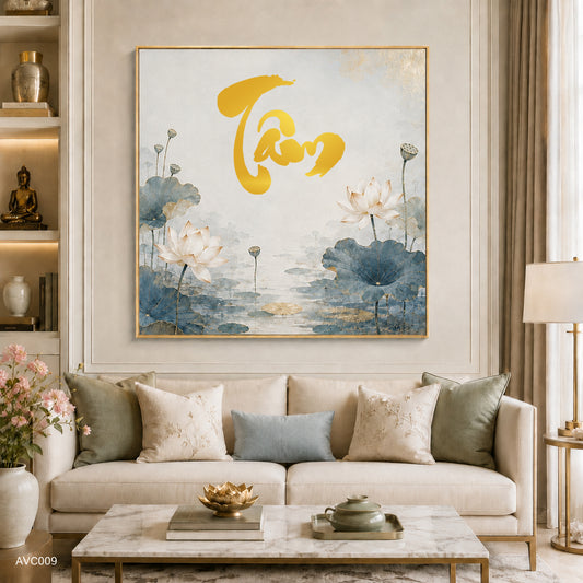 Tranh Sen Nở Tâm - AVC009