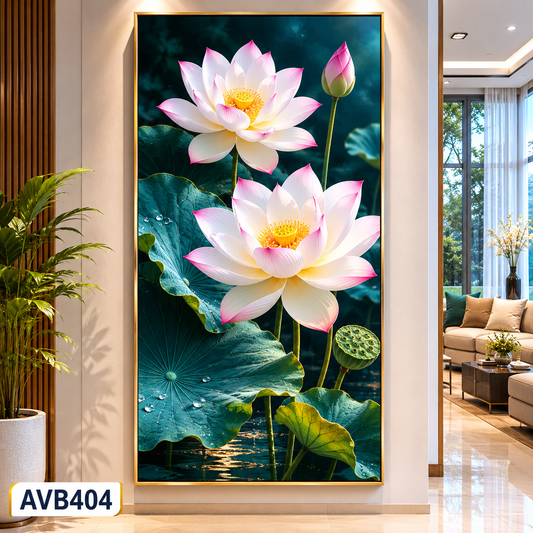 Tranh Sen Sớm Mai - AVB404