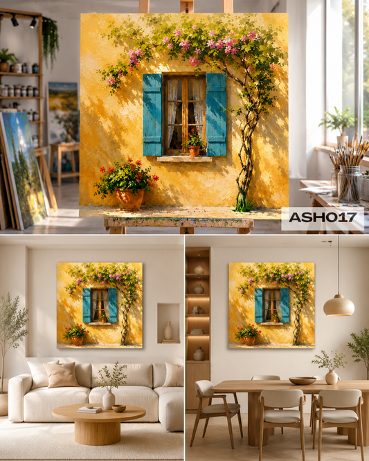 Tranh Sơn Dầu Cửa Sổ - ASH017