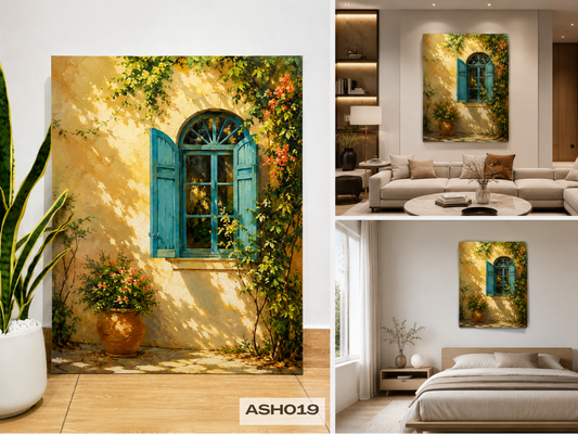 Tranh Sơn Dầu Cửa Sổ Mùa Hè - ASH019
