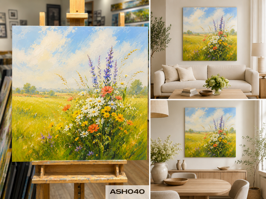 Tranh Sơn Dầu Hoa Nở Mùa Hè - ASH040