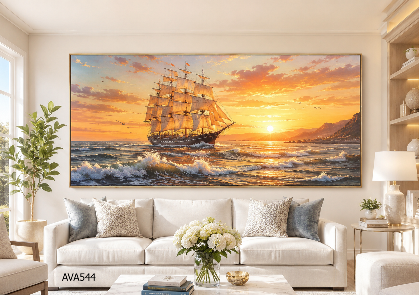 Tranh Thuyền Vươn Khơi Xa - AVA544