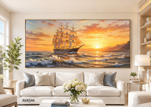 Tranh Thuyền Vươn Khơi Xa - AVA544
