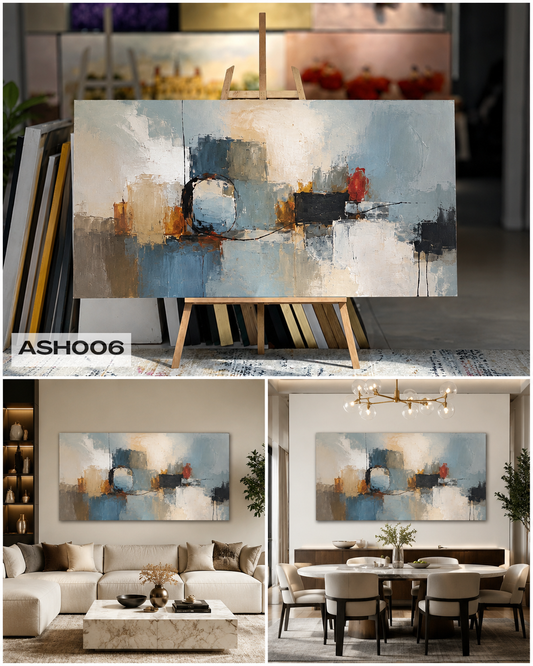 Tranh Sơn Dầu Công Viên Bên Hồ - ASH037