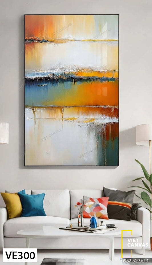 Tranh Trừu Tượng Cam - VE300