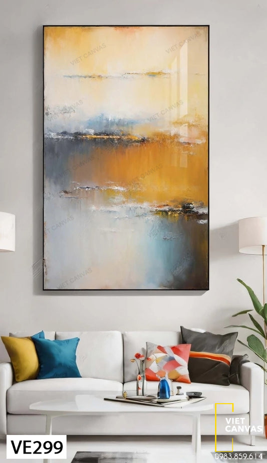 Tranh Trừu Tượng Vàng Cam - VE299