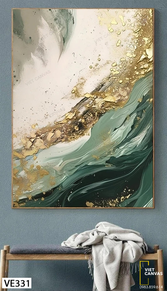 Tranh Trừu Tượng Vàng Kim - VE331
