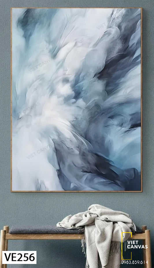 Tranh Trừu Tượng Làn Khói Xanh - VE256