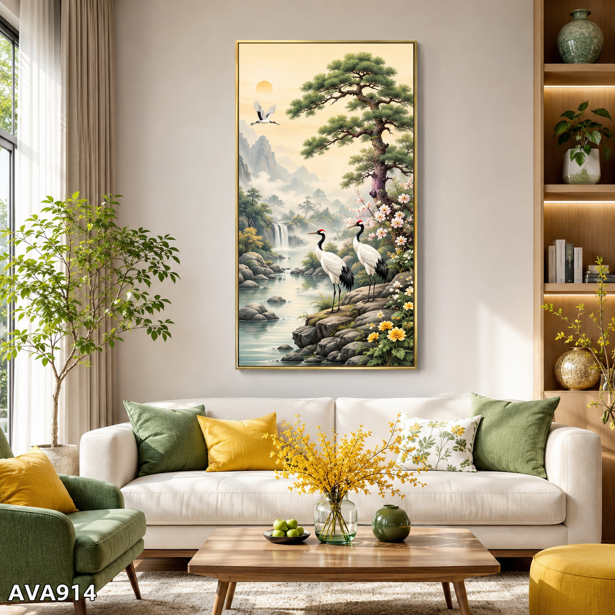 Tranh Tùng Hạc May Mắn - AVA914
