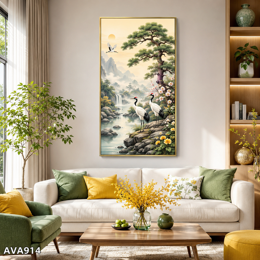 Tranh Tùng Hạc May Mắn - AVA914
