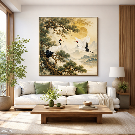 Tranh Tùng Hạc Phúc Thọ - AVA909