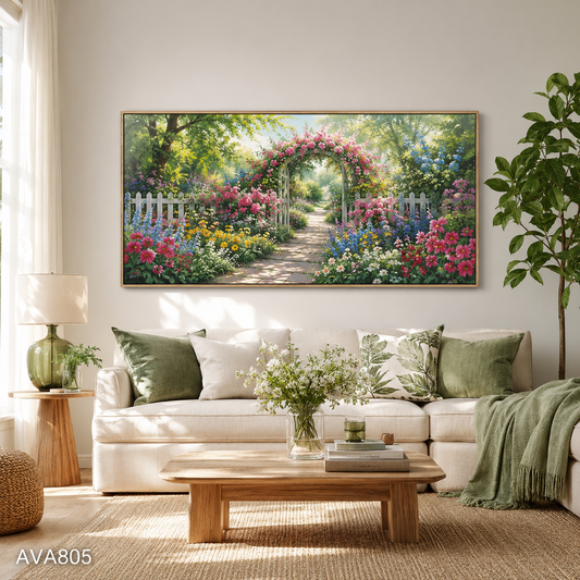 Tranh Vườn Hoa Bình Yên - AVA805
