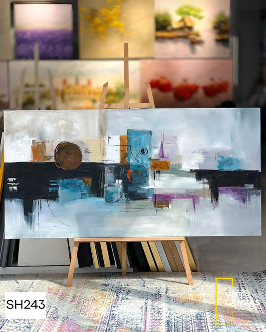 Tranh Sơn Dầu Tự Sự Hình Khối - SH243