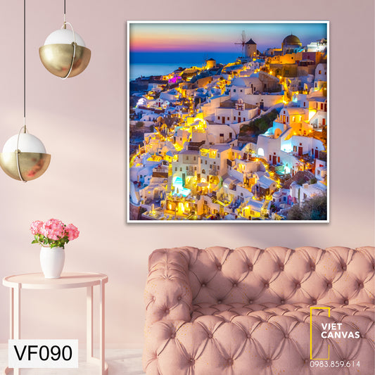 Tranh Phong Cảnh Toà Nhà Về Đêm - VF090