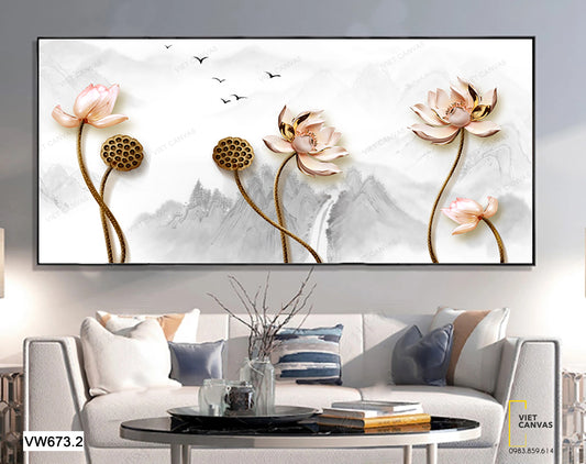 Tranh Hoa Sen Nở - VW673.2