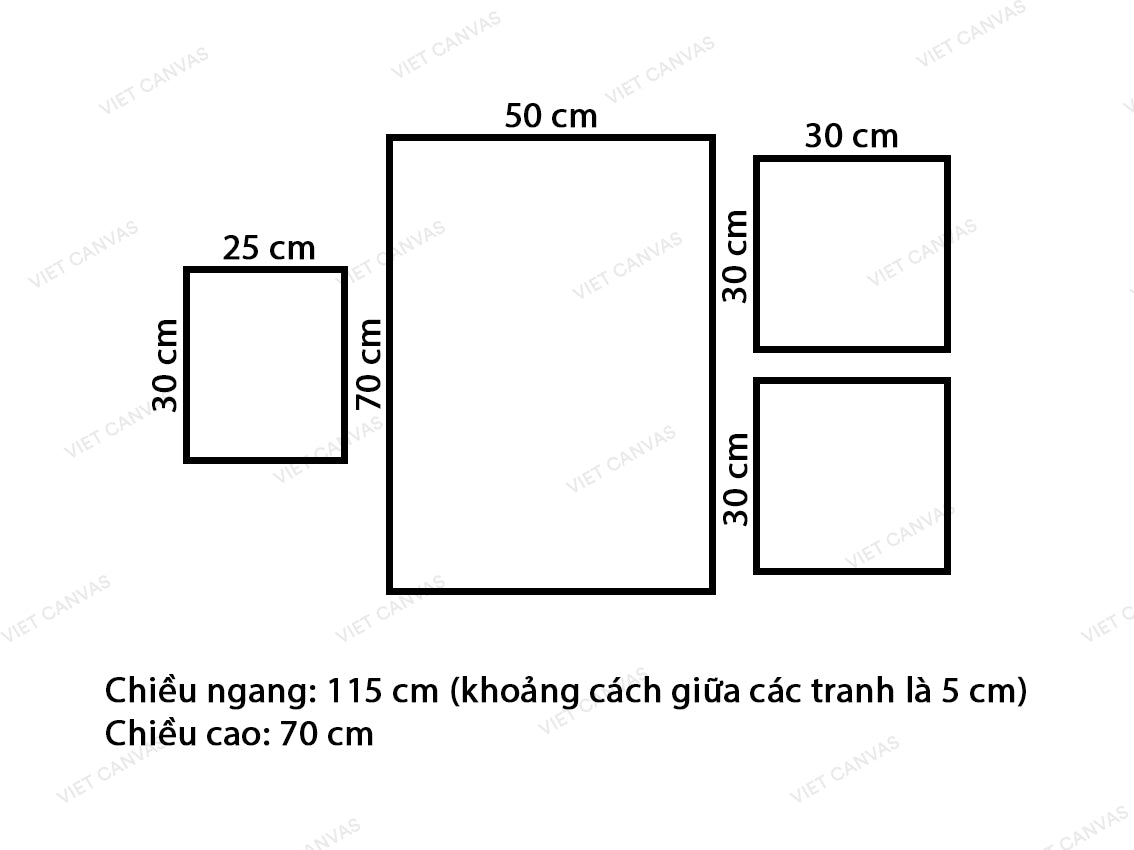 Bộ 4 Tranh Quotes - VX032.2