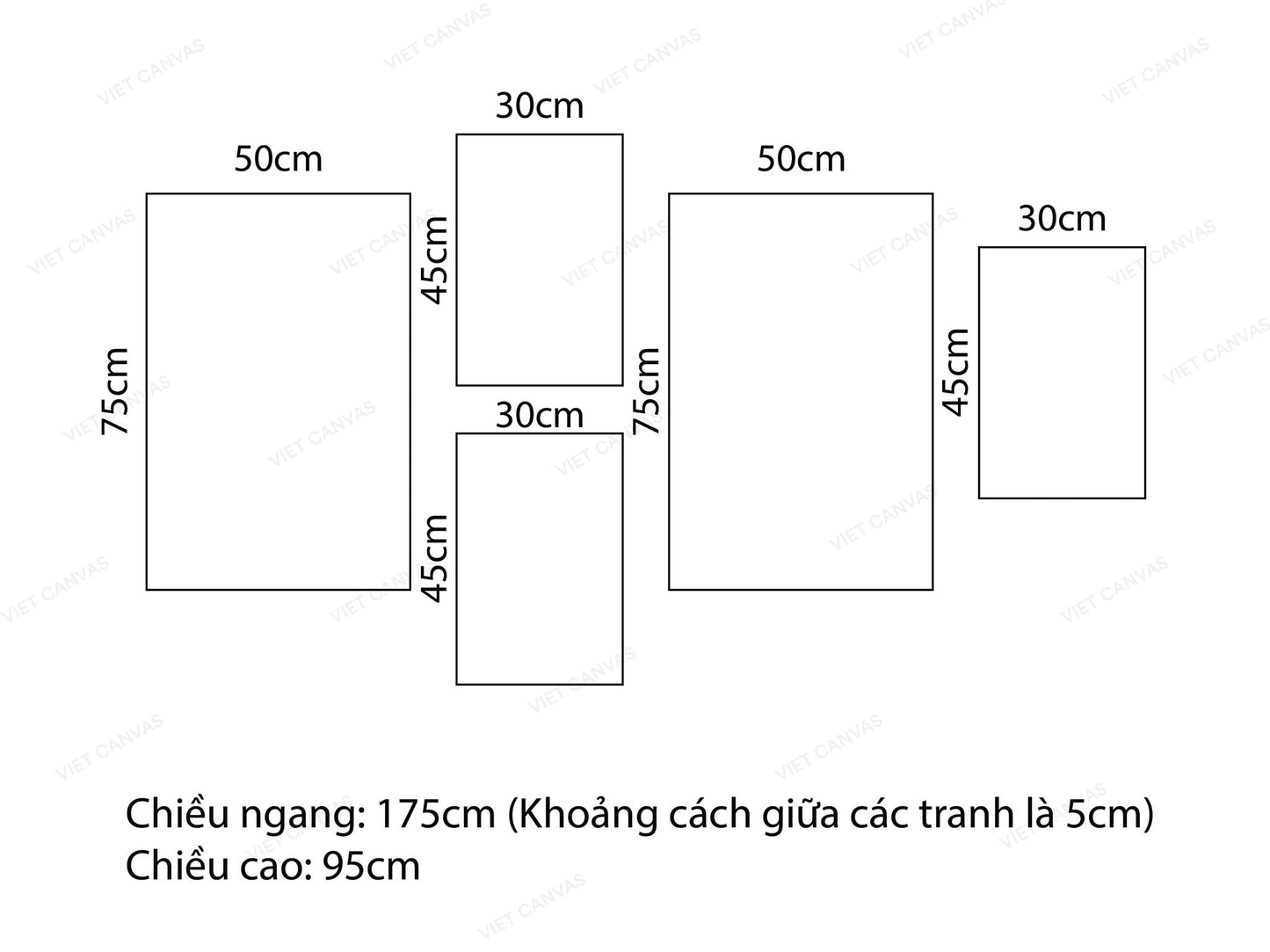 Bộ 5 Tranh Hoa Nở, Chú Thỏ Và Bờ Biển - VU144.1