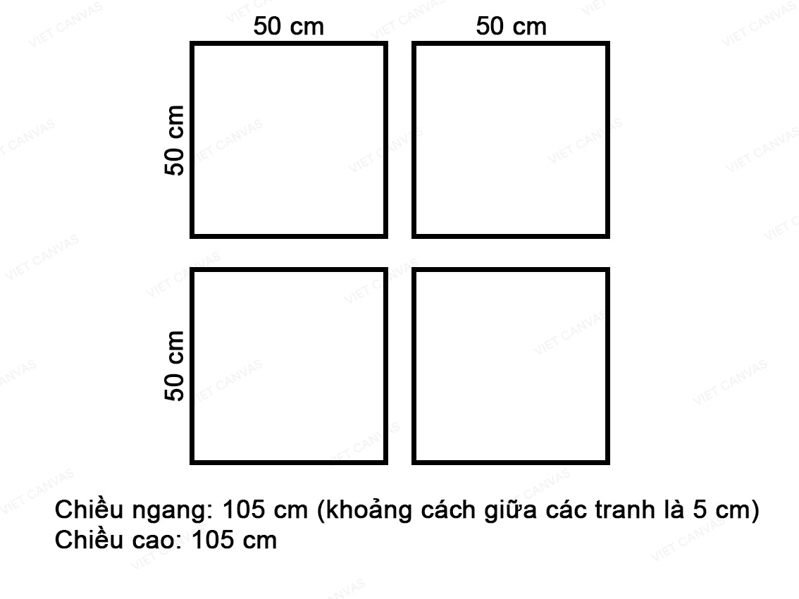 Bộ 4 Tranh Trừu Tượng - VT222.6