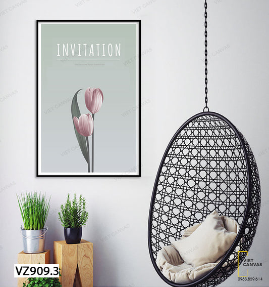 Tranh 2 Bông Hoa Nhẹ Nhàng - VZ909.3