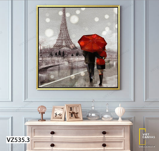 Tranh Cặp Đôi Dưới Phố Đông - VZ535.3