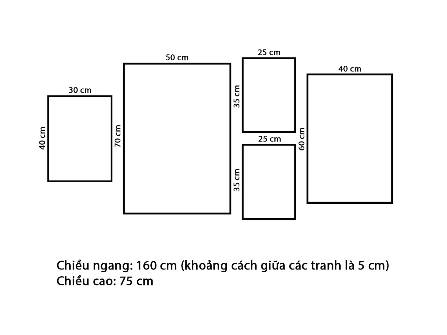 Bộ 5 Tranh Đồi Núi, Ngôi Nhà Và Cảnh Vật Màu Xanh - VY902.1