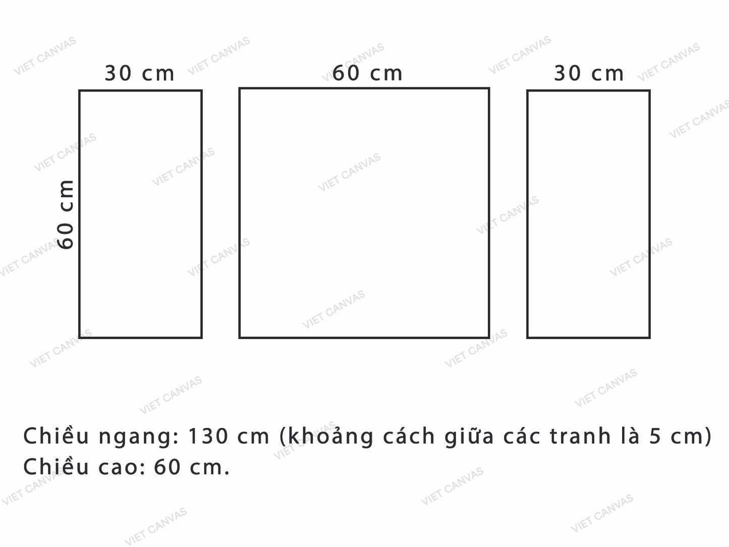 Bộ 3 Tranh Hồ Nước Giữa Rừng - VW064