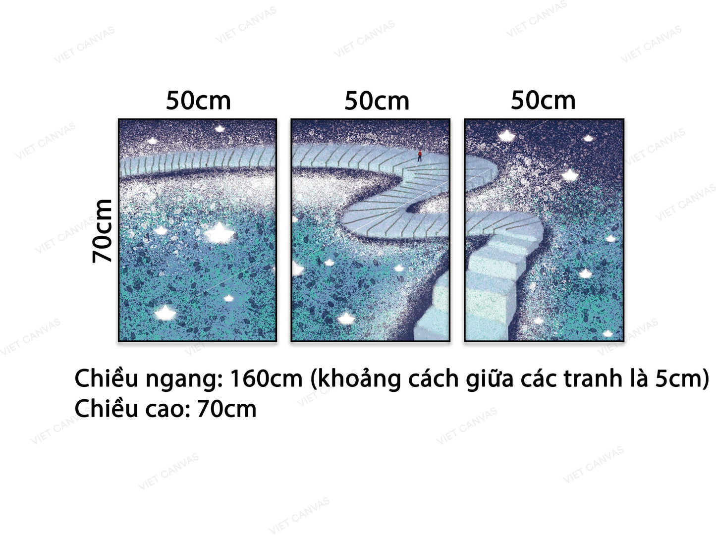 Bộ 3 Tranh Nấc Thang Lên Dãy Ngân Hà - VB857