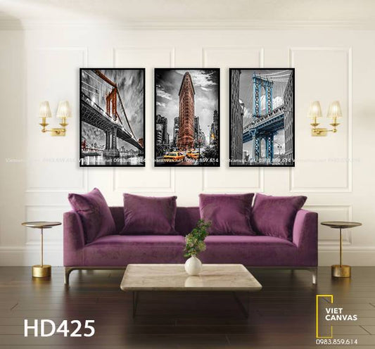 Bộ 3 Tranh Những Cây Cầu Hiện Đại - HD425